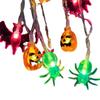 Cross-Border Halloween String Lights - Spider, Bat, Ghost & Pumpkin Decorations