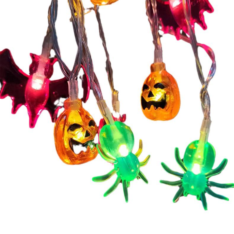 Cross-Border Halloween String Lights - Spider, Bat, Ghost & Pumpkin Decorations