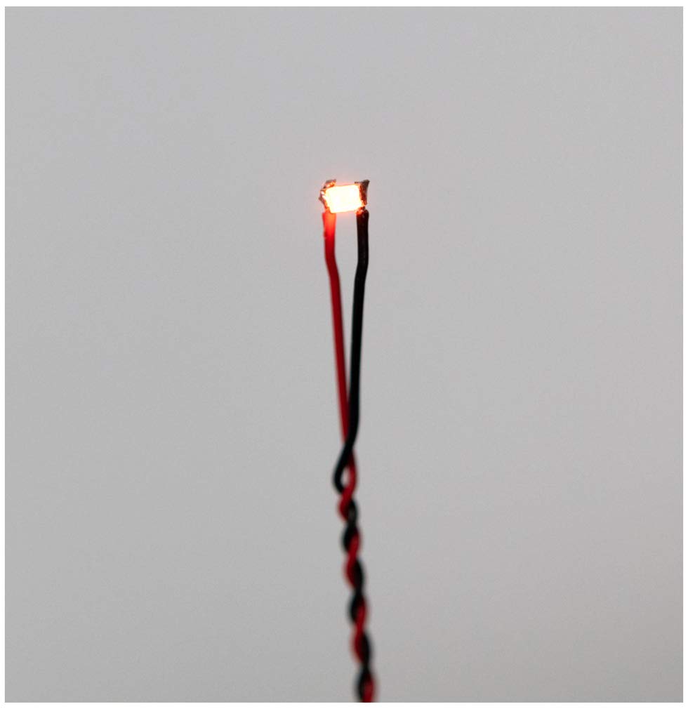 HiQ Parts LED Series 2 LED for Plastic Model One-Touch Pre-Wired Ultra-Small Lamps, Amber, 2-Pack, Kits, LEDS-AMB