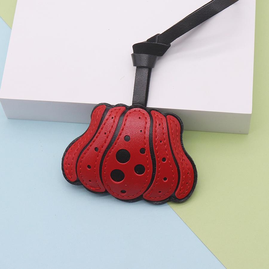 Mini Artificial Leather Halloween Pumpkin Luggage Bag Handbag Lanyard Pendant