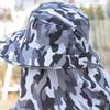 Neckline Mask Sunscrean Bucket Hat Camouflage Cover Face Cap Fashion Man Sun Hat  Camping