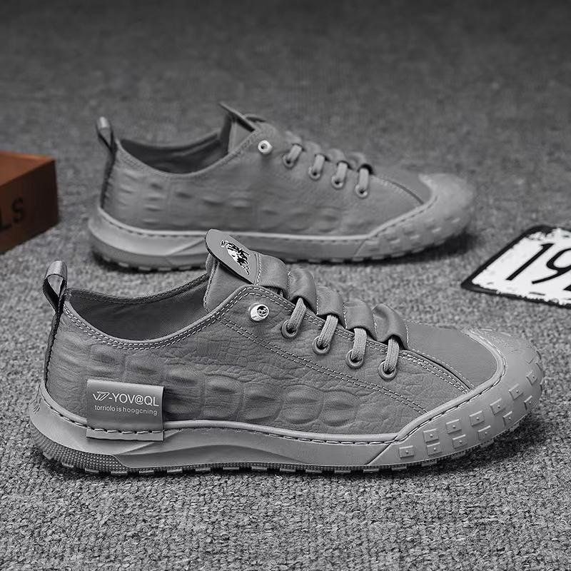 

2023 Лето Зонт Верх Мужская Повседневная Обувь Быстро Шнуровка Кроссовки Для Ходьбы Нескользящие Бизнес Комфорт Путешествия Унисекс Теннис Мужской 44 серый