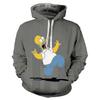 25-26 Bluzy Disney Simpsons Kreskówka Anime Simpson Nadruk 3D Mężczyźni Kobiety Moda Luźne Bluzy Bluza Dzieci Bluzy Dresy