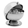 Relaxdays sucrier boule rond sweety avec couvercle boule à sucre bistro refermable 14 x 13 x 13 cm, argenté