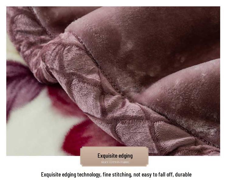 Double-Layer Raschel Blanket: Thick, Warm Crystal Velvet Cover for Autumn and Winter