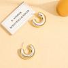 Trendy Water Drop Pattern C-shaped Earclip Threaded Stud Earrings Set Personalized Earrings Sexy Atmosphere Stud Earrings Set