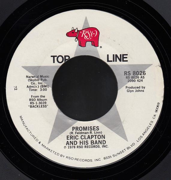 

7inch Record ERIC CLAPTON & HIS BAND - Promises / Cocaine RS8026 RSO US Rock Used