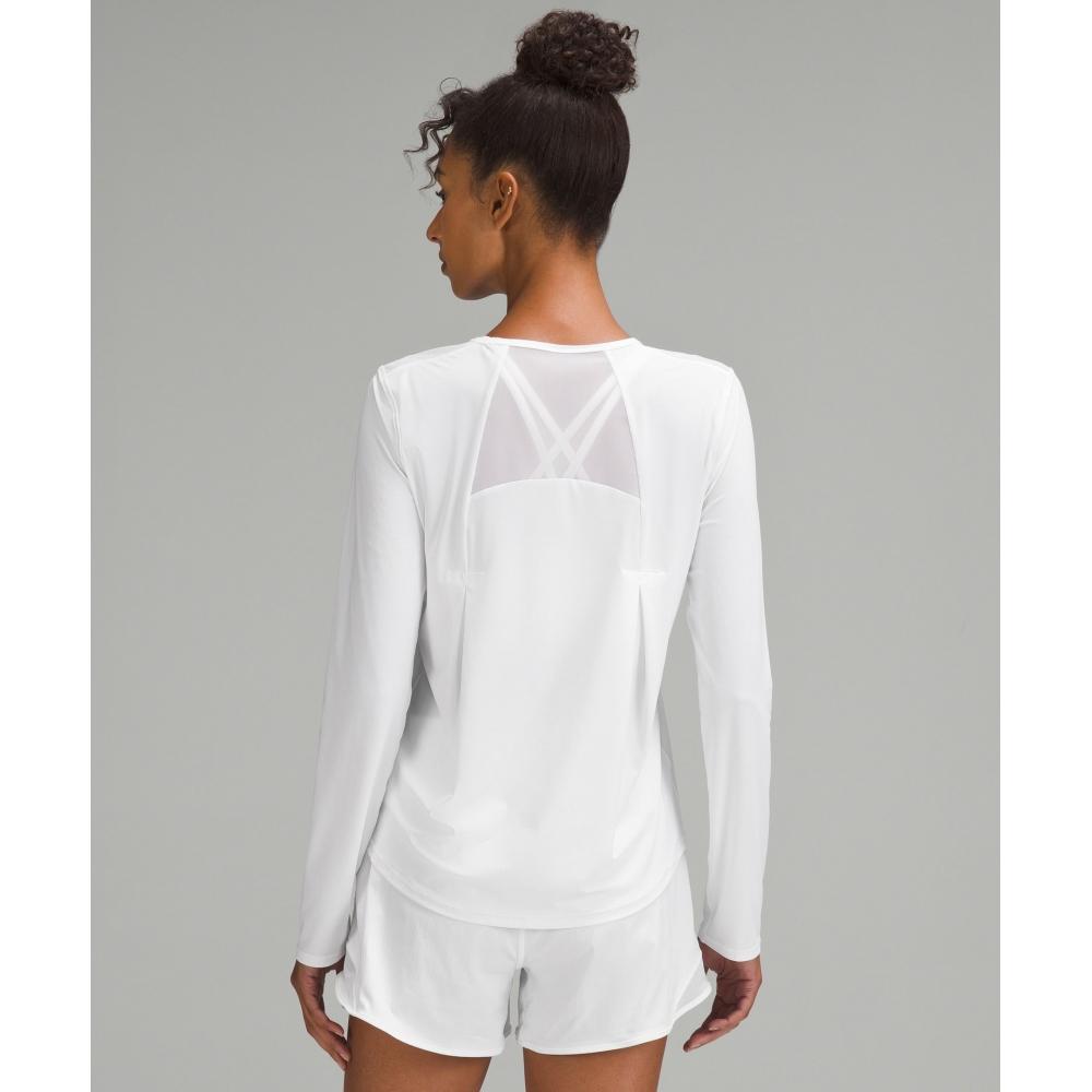 Lululemon Sculpt Long Sleeve Shirt  Pleated White