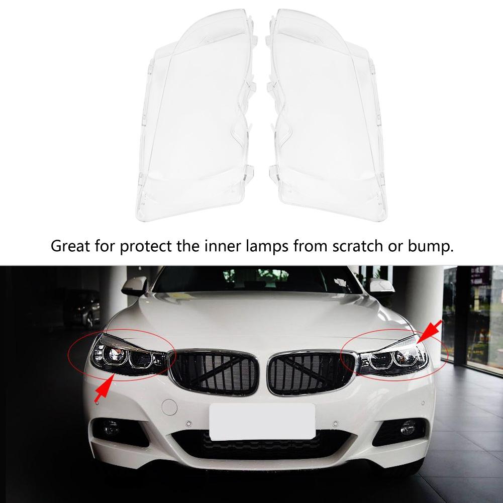 1 Pair Front Left +Right Headlamp Clear Plastic Lens Cover For BMW E46 3 series 4DR 02 05