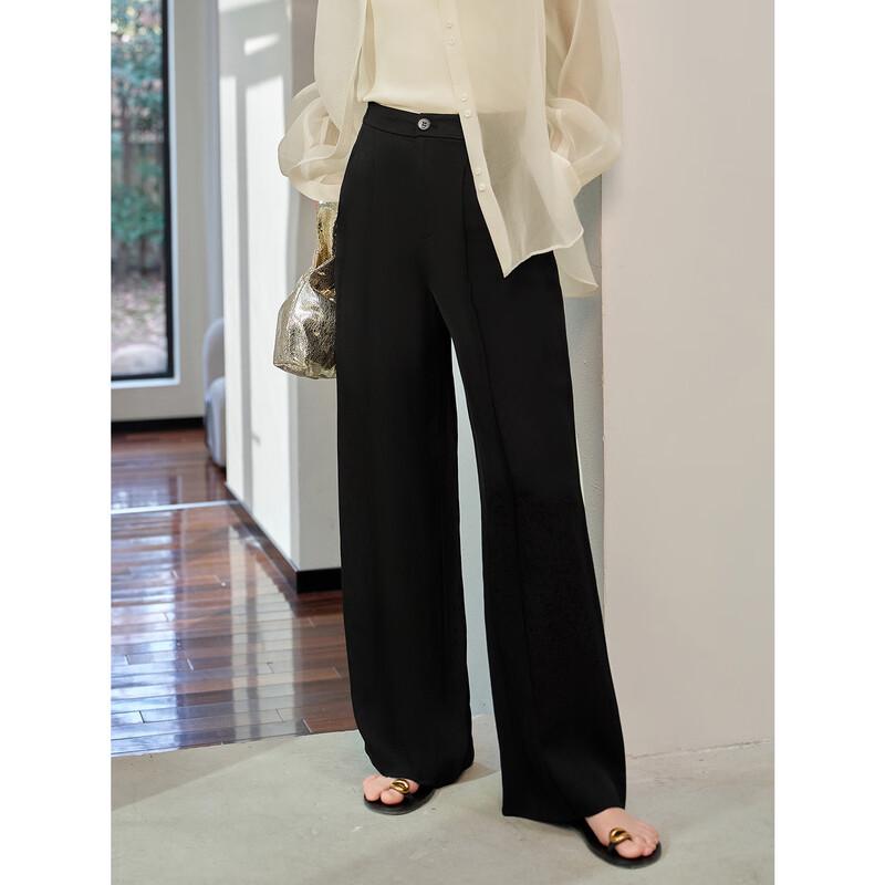 Jiu Zi Anna Coco Women's 2025 Summer Pleated Wide-Leg Trousers