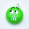 Cartoon Resin Expression Keychain Pendant with Chocolate Bean Candy - DIY Jewelry Accessory
