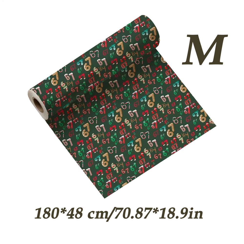 Christmas Wrapping Paper Roll Festive Gift Wrap Paper for Holiday Gift Wrapping DIY Xmas Gift Packaging Supplies