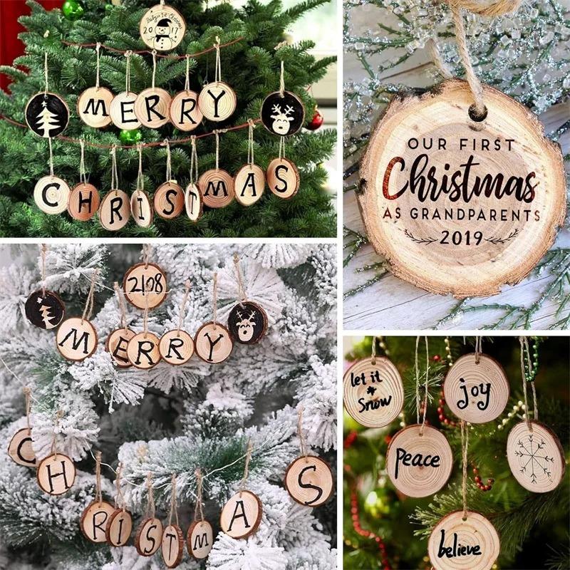 2pcs 10-12cm Nature Unfinished Round Wood Slices Wooden Circle for Weddings Centerpieces Decor and DIY Painting Crafts