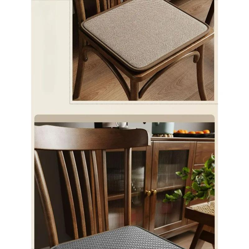 Double-sided Dining Chair Seat Cushion Mat Winter and Summer Chair Cushion Plus Strap Thick Sponge Tea Table Fart Cushion