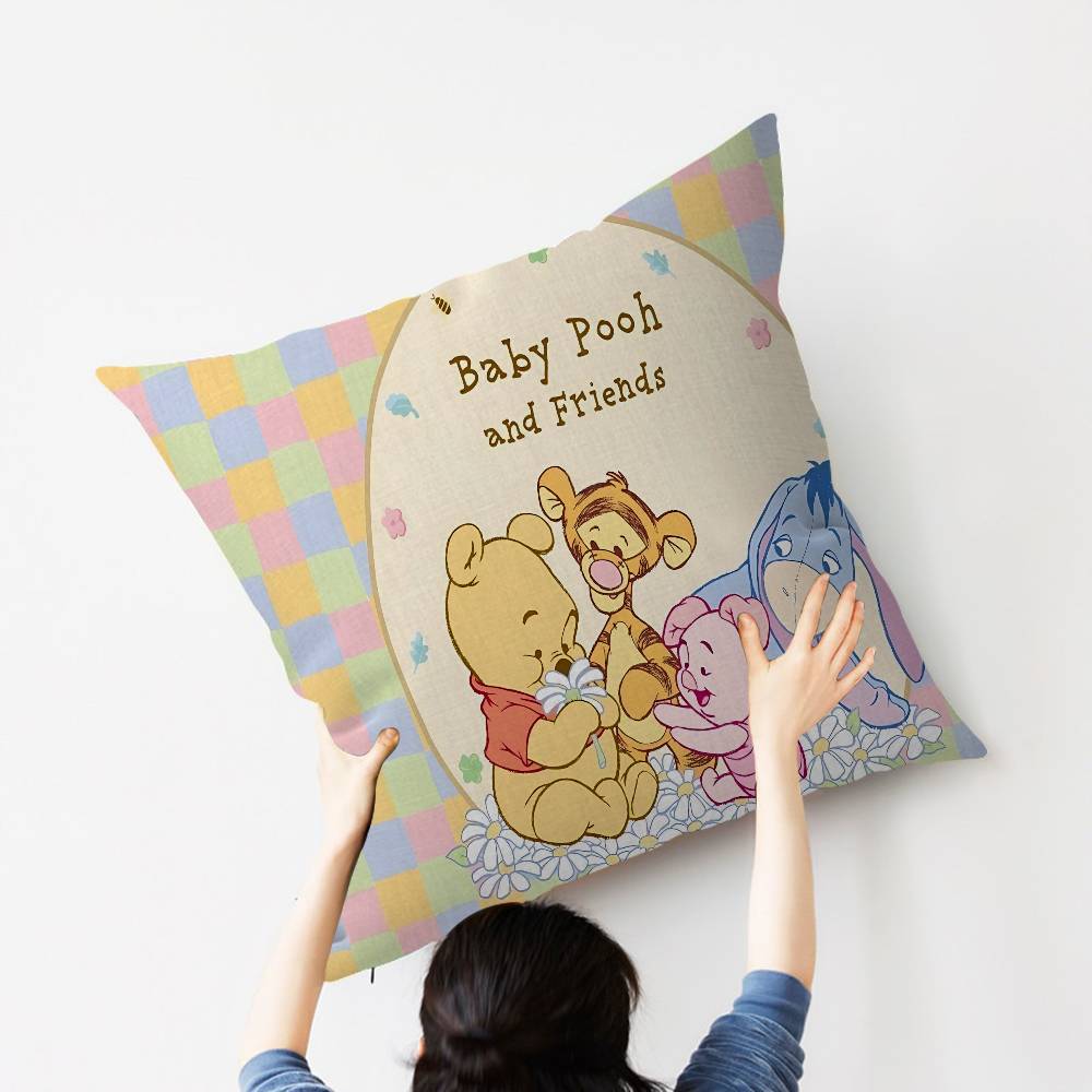 Cartoon W-Winnie P-Pooh B-bear Stitch Lucky Dragon pillow cover sofa cushion cover home room decoration children gift