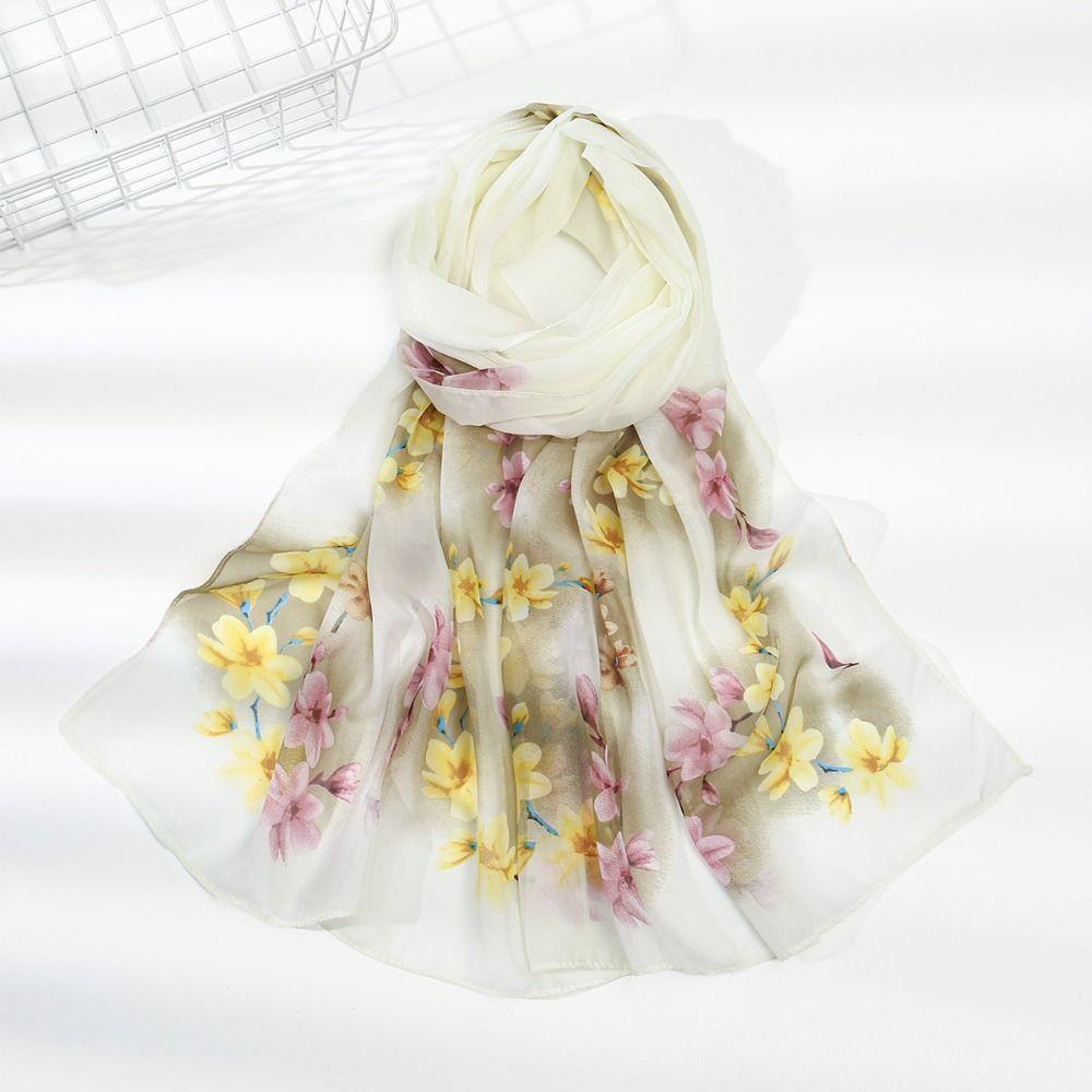 Print Silk Scarf Vintage Headkercheif Hijab Foulard Bandana New Neck Tie Shawl Wraps Women