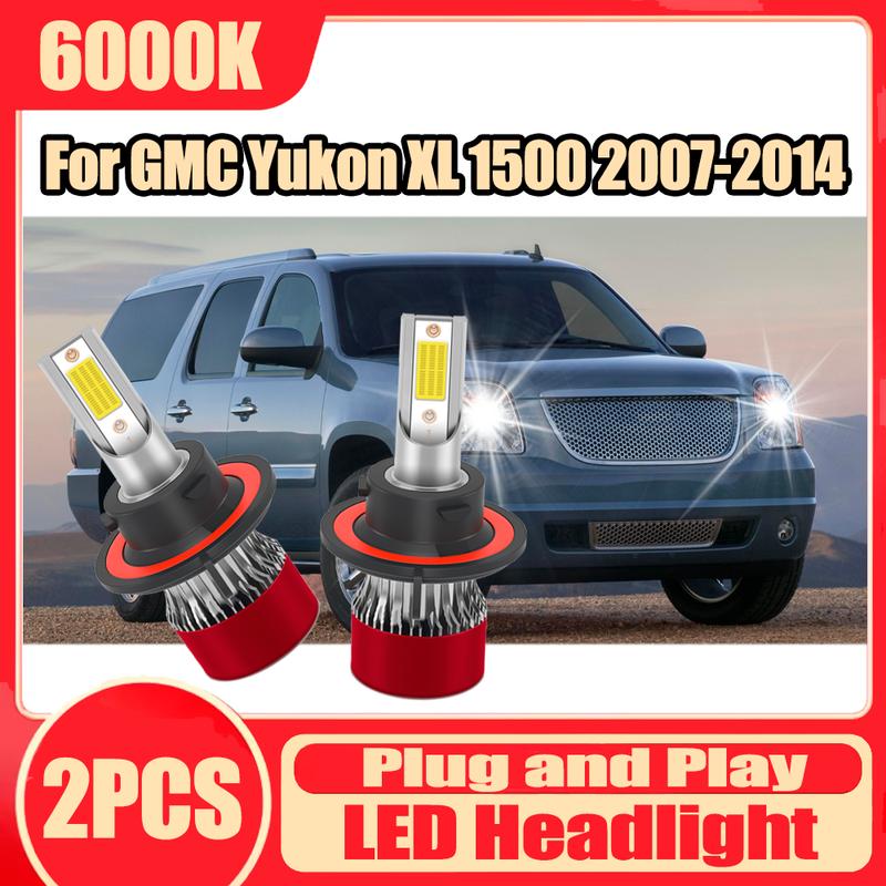 

2PCS Car LED Headlight Auto Headlamps 6000K White 30000LM 150W 12V For GMC Yukon XL 1500 2007 2008 2009 2010 2011 2012 2013 2014 H13