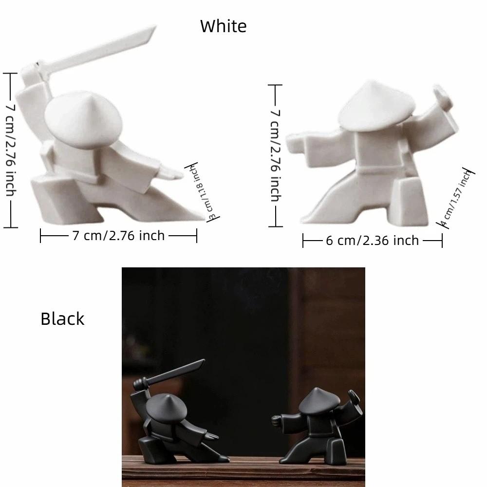2PCS Unique Incense Burner Samurai Figurine Incense Stick Burner Home Decoration