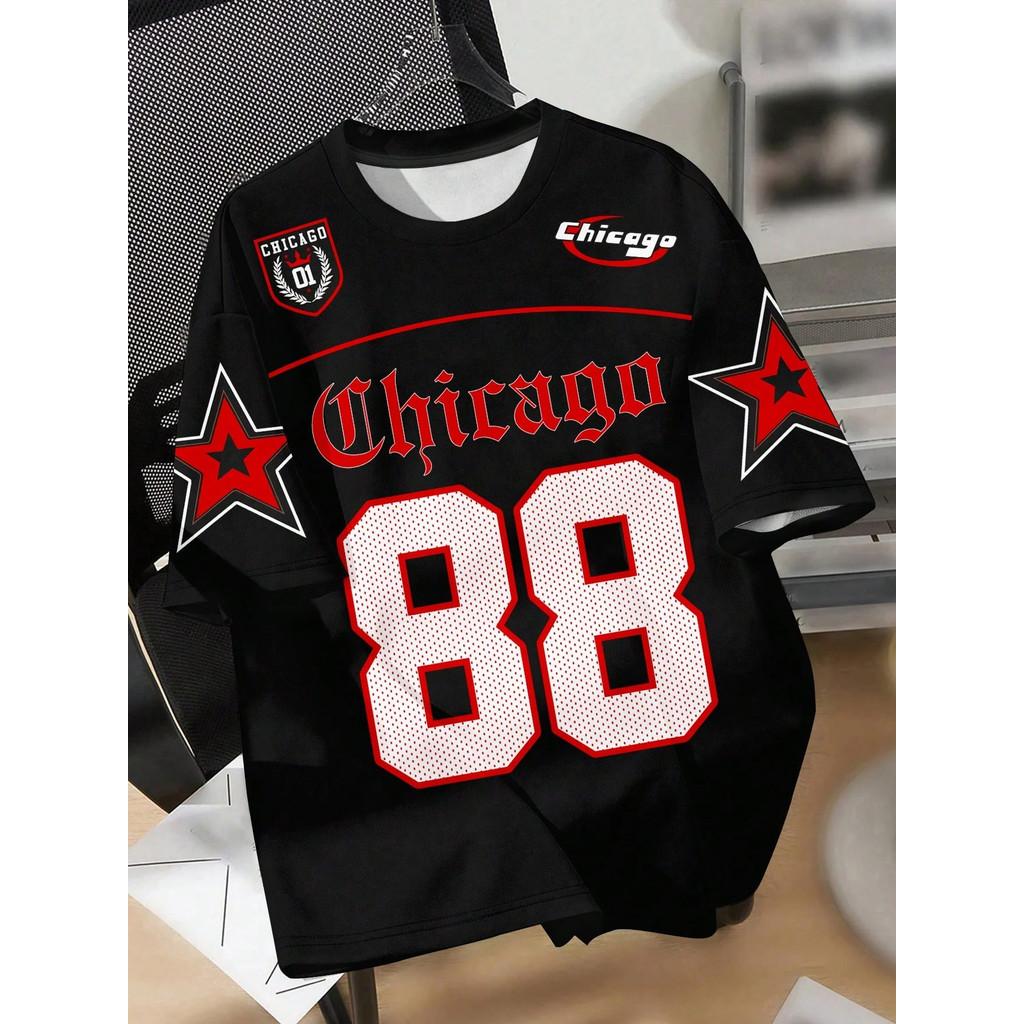 

Підліткова хлопчача повсякденна проста футболка з коротким рукавом та круглим вирізом, підходить для літнього носіння 4XL