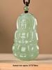 Natural Hetian Jade Guanyin & Buddha Couple Pendants – Clear Water Big Belly Bodhisattva Design.