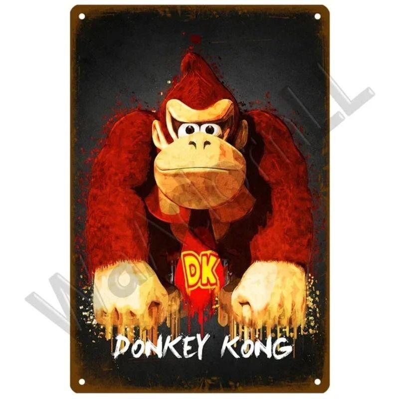 Vintage Gaming Theme Tin Painting for Game Room Club Home Wall Decor