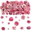 Pack of 50 Assorted Color Small Fabric Flowers for Handmade Crafts Home Decoration and Party Arrangements