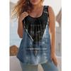 Casual Loose Flower Print T-shirt Fashionable Versatile Women's Top Comfortable Camis Tank Tops