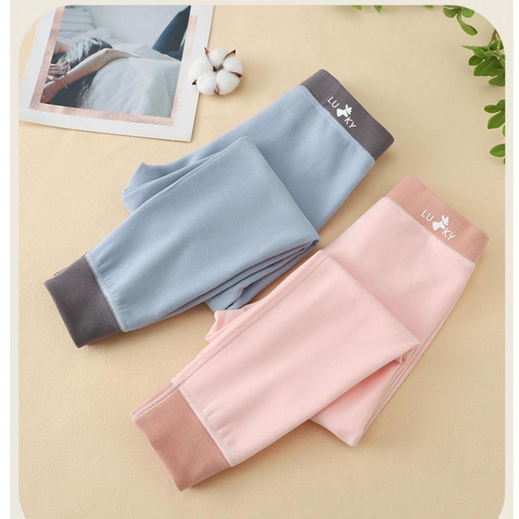 2025 Autumn/Winter Kids' Fleece Pants: Warm, Seamless Long Pants for Girls