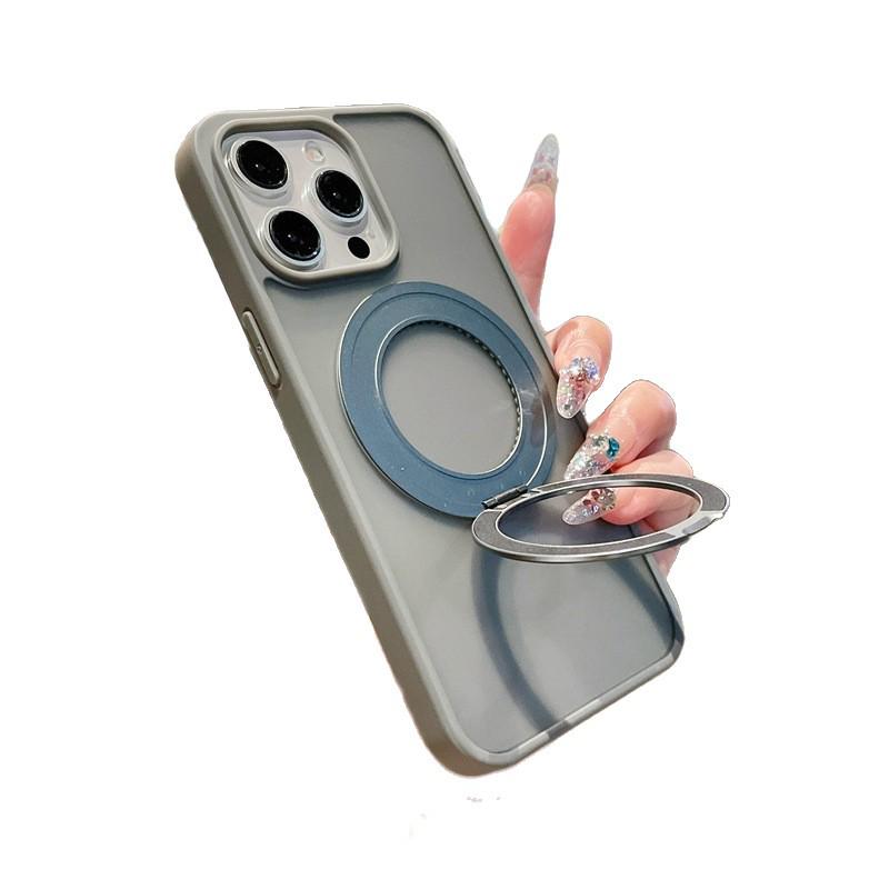 Compatible Apple 15 Pro Max Phone Case, 360° Rotating Bracket, iPhone 17 Matte Finish, Magnetic Suction For iPhone 13