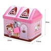 Geldbox Metall Hausform Sparschwein mit Schlüsselschloss Kreative Haus Münzbox Niedlicher Münzsafe Aufbewahrungsbox Weihnachtsgeschenk