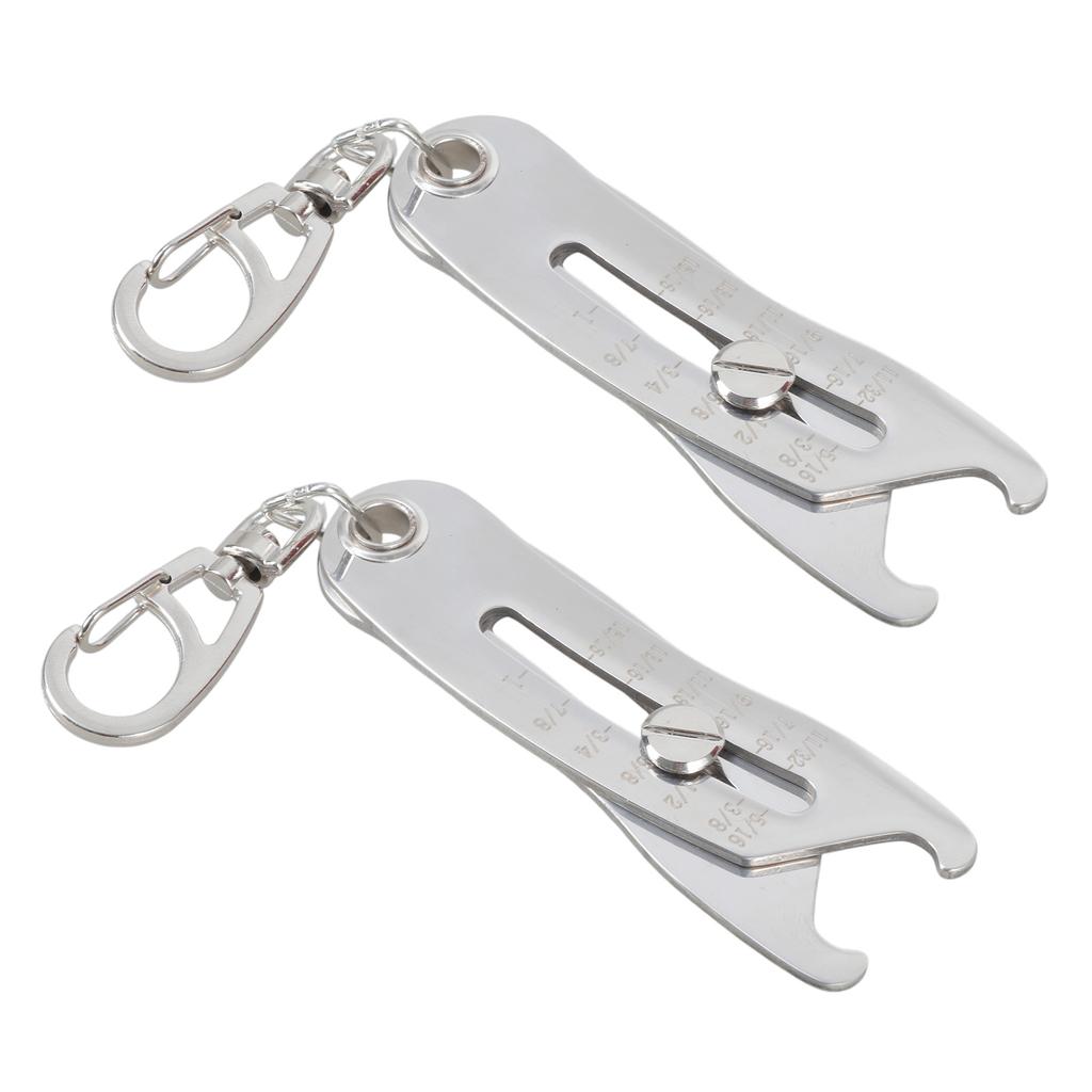 2Pcs Thread Size Checker Keychain Nut and Bolt Thread Gauge Identifier Verification Tool for Fast & Accurate Measurement