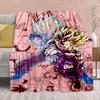 Dragon Ball Anime Flannel Blanket - Soft Warm Perfect for Sofa, Bedding Camping Travel Office Home Decor