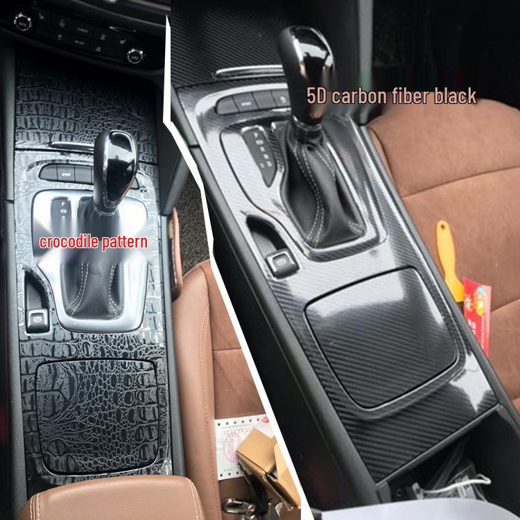 17-19 Buick Regal Interior Sticker: GS Gear Shift Decoration, Carbon Fiber Color Wrap
