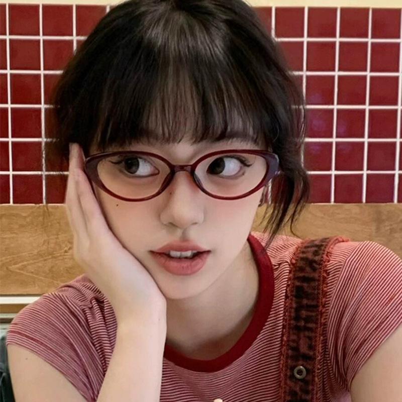 Damenbrillengestell im koreanischen Stil Vintage Stilvoll Blaulichtfilter Herrenbrille Campus-Stil Dekorglas