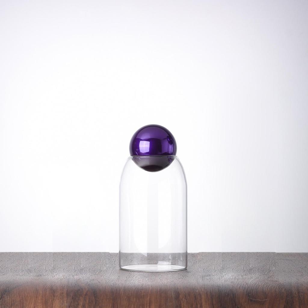 Modern Glass Coffee Bean and Tea Storage Jar with Cork Stopper