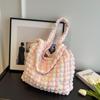 Yogodlns Summer Stripe Bubble Bag pro ženy Candy Color taška přes rameno Nákupní taška Kabelka Dívčí taška v podpaží Pouzdro