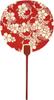 Shiomi Uchiwa Made In Southern Wind 22cm X 40cm Fan, Japan, (Red), 2512,