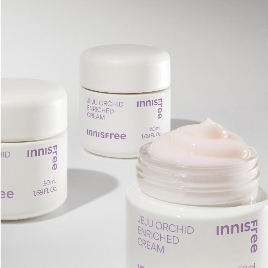 Innisfree Jeju Orchid Enriched Cream 50ml Anti-Aging Moisturizer for Firm, Nourished Skin