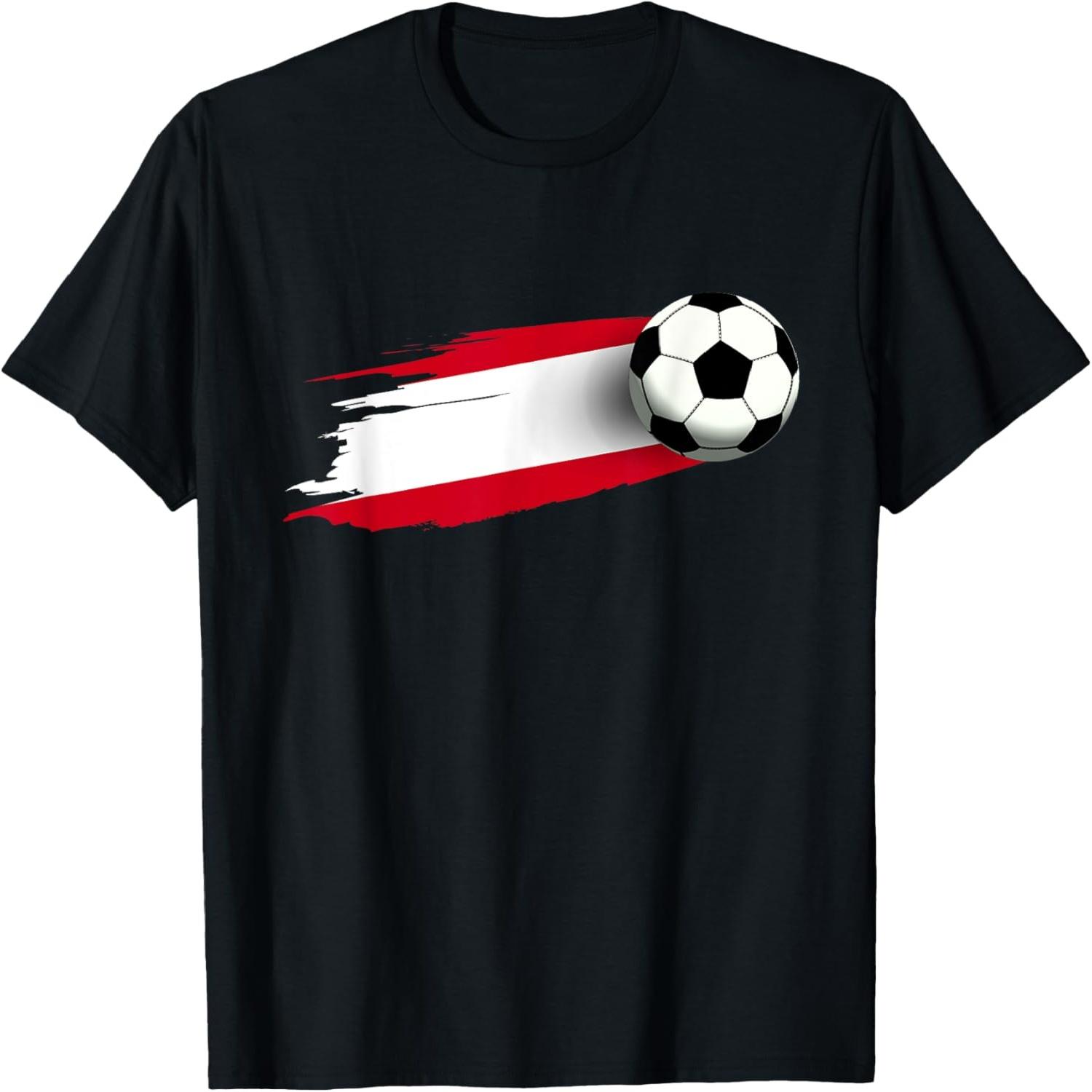 Austria Flag Jersey Austrian Soccer Team Austrian T-Shirt S разноцветный