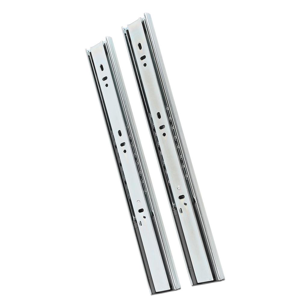 14in Side Mount Drawer Slides Quiet Smooth Double Spring Buffer Cold Rolled Steel Side Hanging