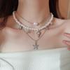 Stylish Beaded Shell Starfish Necklace for Women - Chic Clavicle Chain with Unique Design