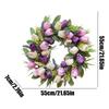 Spring Summer Wreaths For Front Door,Purple  Wreath For Decoration