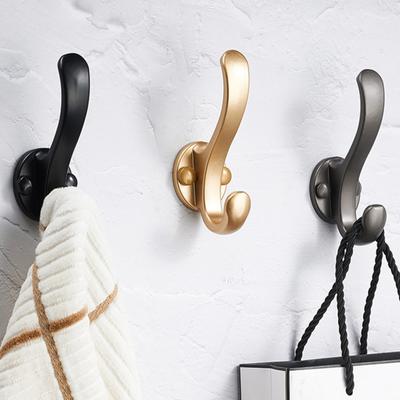Wall-Mounted Alloy Hook Entrance Key Hanger Heavy Duty Bedroom Coat Scarf Hanger Wall Hook for Entryway Bathroom Kitchen