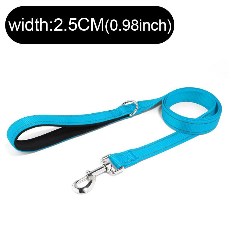 

Dogs Leads Leashes Reflective Drawstring Pet Leash Explosion-proof Dog with D-ring & Metal Fastener for Dog Walking and Training 2.5cmx120cm небесно-голубой