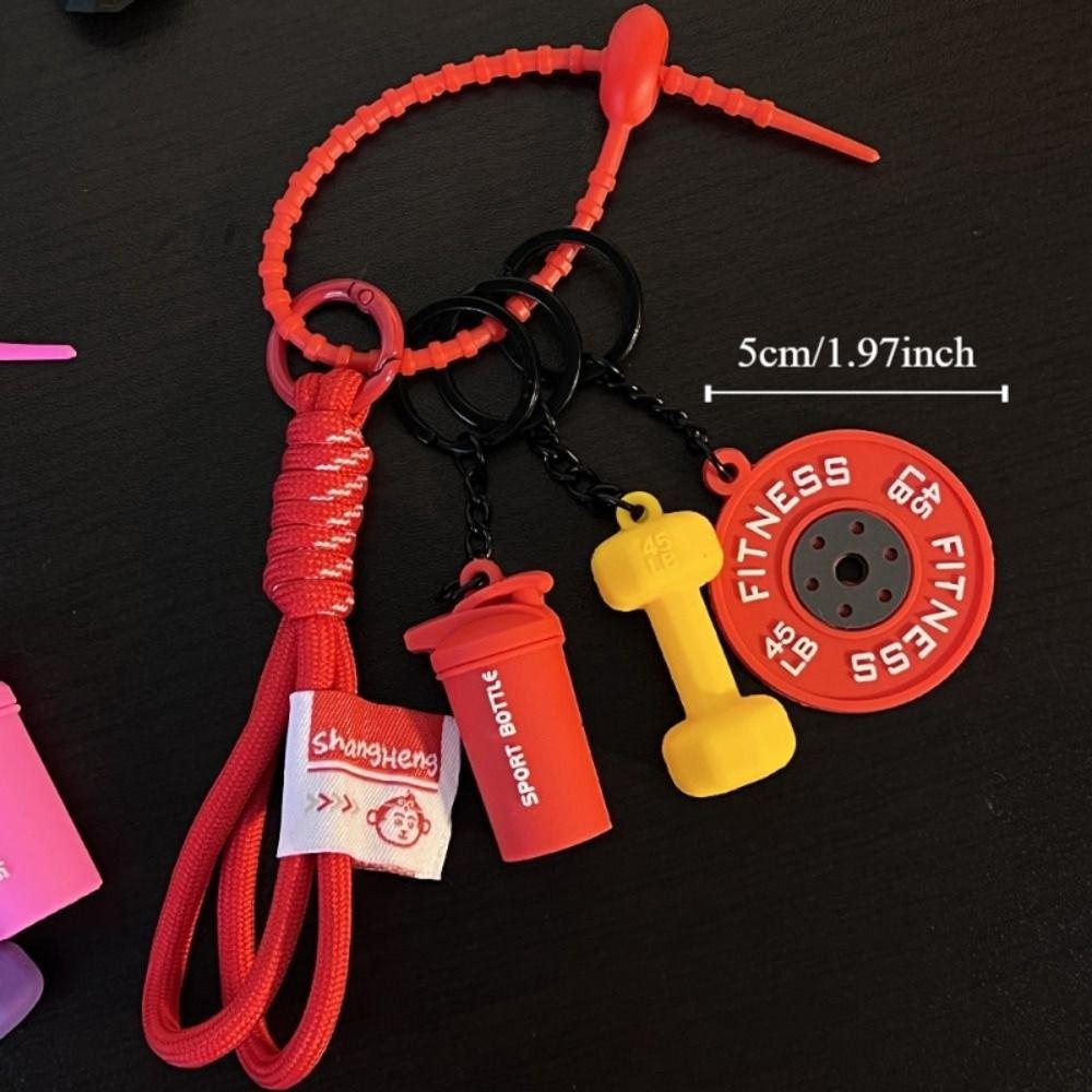 Water Cups Barbell Plates Keychain Detachable Fitness Series Pendant  Bodybuilder