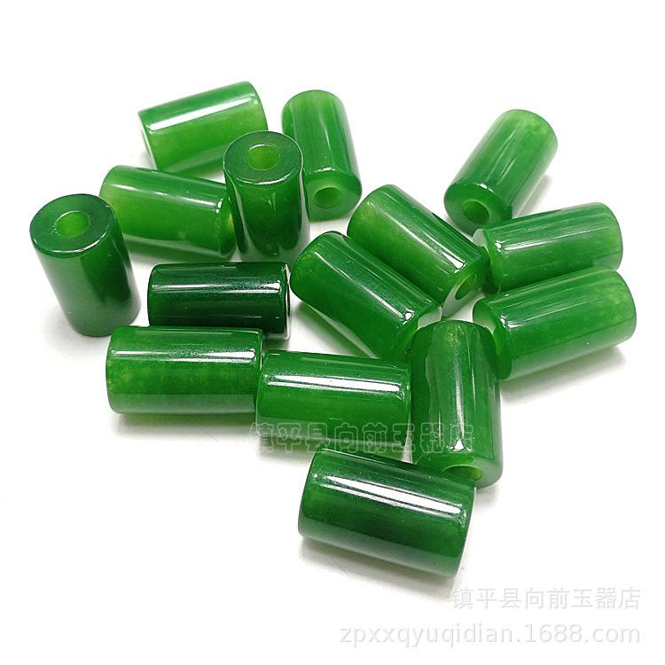 Malaysian Jade Cylinder Beads for DIY Jewelry, 12x20mm Long Barrel