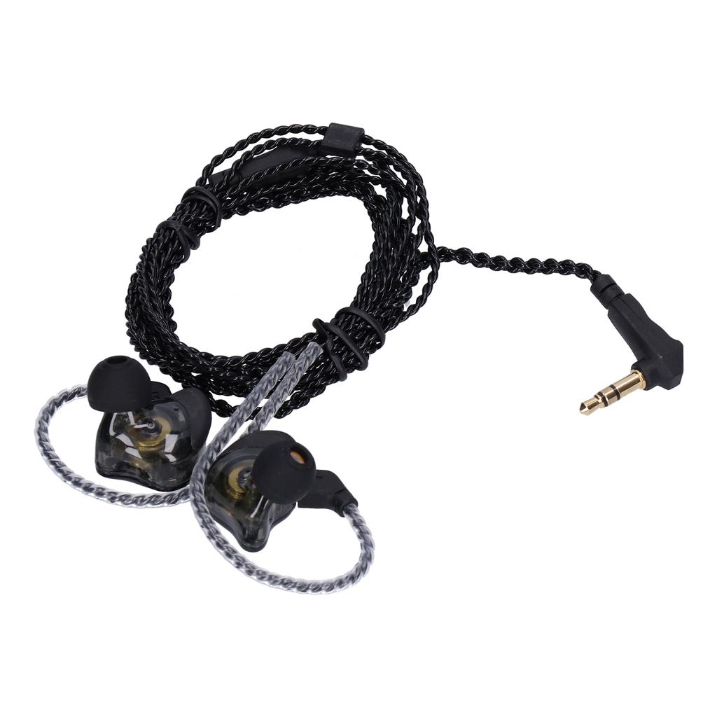 Earphones Super Bass Boost Wired Earbuds Noise Reduction Stereo Headphones for Listen To MusicWithout Microphone Black