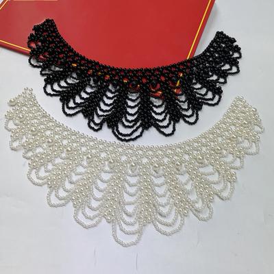 Handmade Beaded Hollow Collar, Crown Fake Collar, Clothes Shawl Decorative Accessories, Wedding Accessories