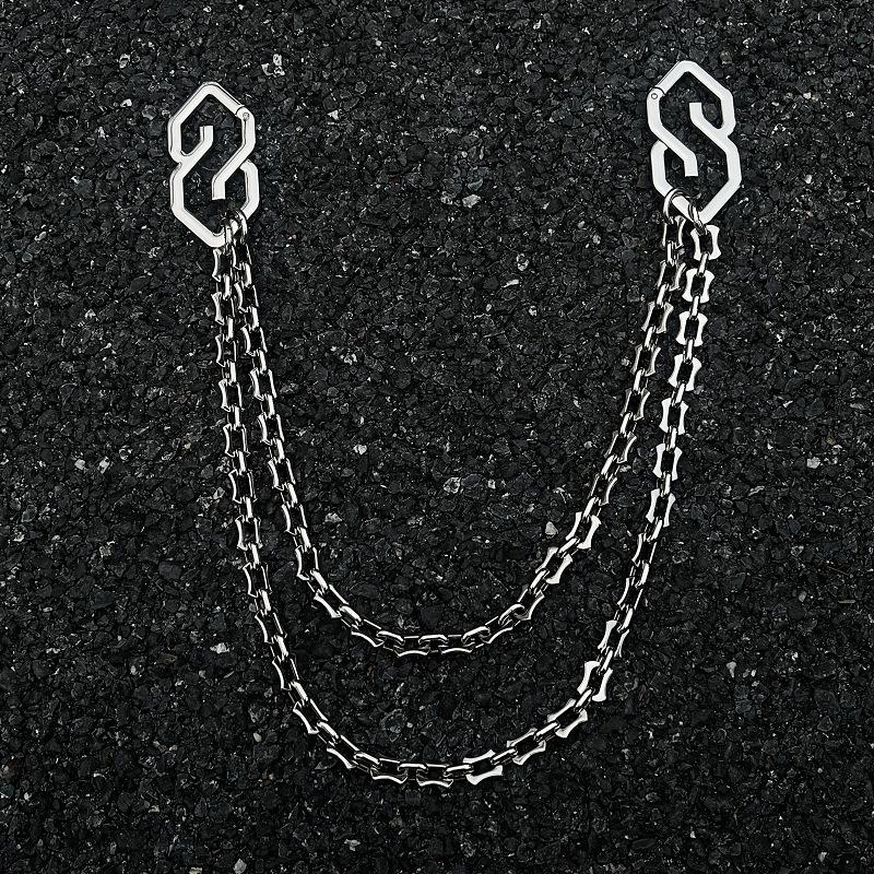 Heavy Industry Double Metal Trousers Premium Street Jeans Waist Chain Waist Pendant