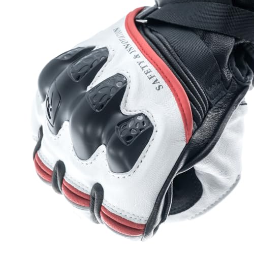 Komine Motorcycle GK-854 Leather Protect Warm Gloves HG Black Red M